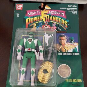 Ban Dai Mighty Morphin Power Rangers "TOMMY", Figurine with weapons, unopened.